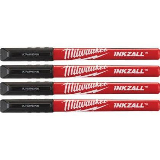 MILWAUKEE 48-22-3164 4PK INKZALL™ Black Ultra Fine Point Pen