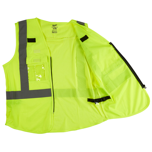 MILWAUKEE 48-73-5022 Class 2 High Visibility Yellow Safety Vest - L/XL