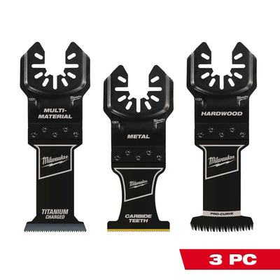 MILWAUKEE 49-10-9001 OPEN-LOK™ 3 PC All-Purpose Multi-Tool Blade Set