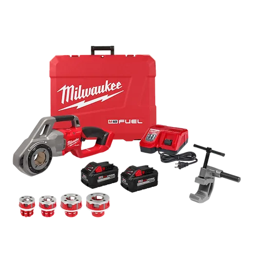 MILWAUKEE 2870-22 M18 FUEL™ Compact Pipe Threader w/ ONE-KEY™ w/ 1/2" - 1-1/4" Compact NPT Forged Aluminum Die Heads