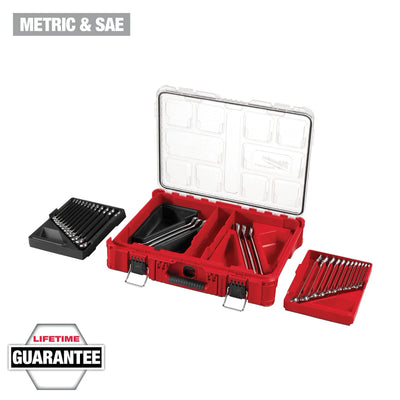 MILWAUKEE 48-22-9485 30pc Metric & SAE Combination Wrench Set with PACKOUT™ Organizer