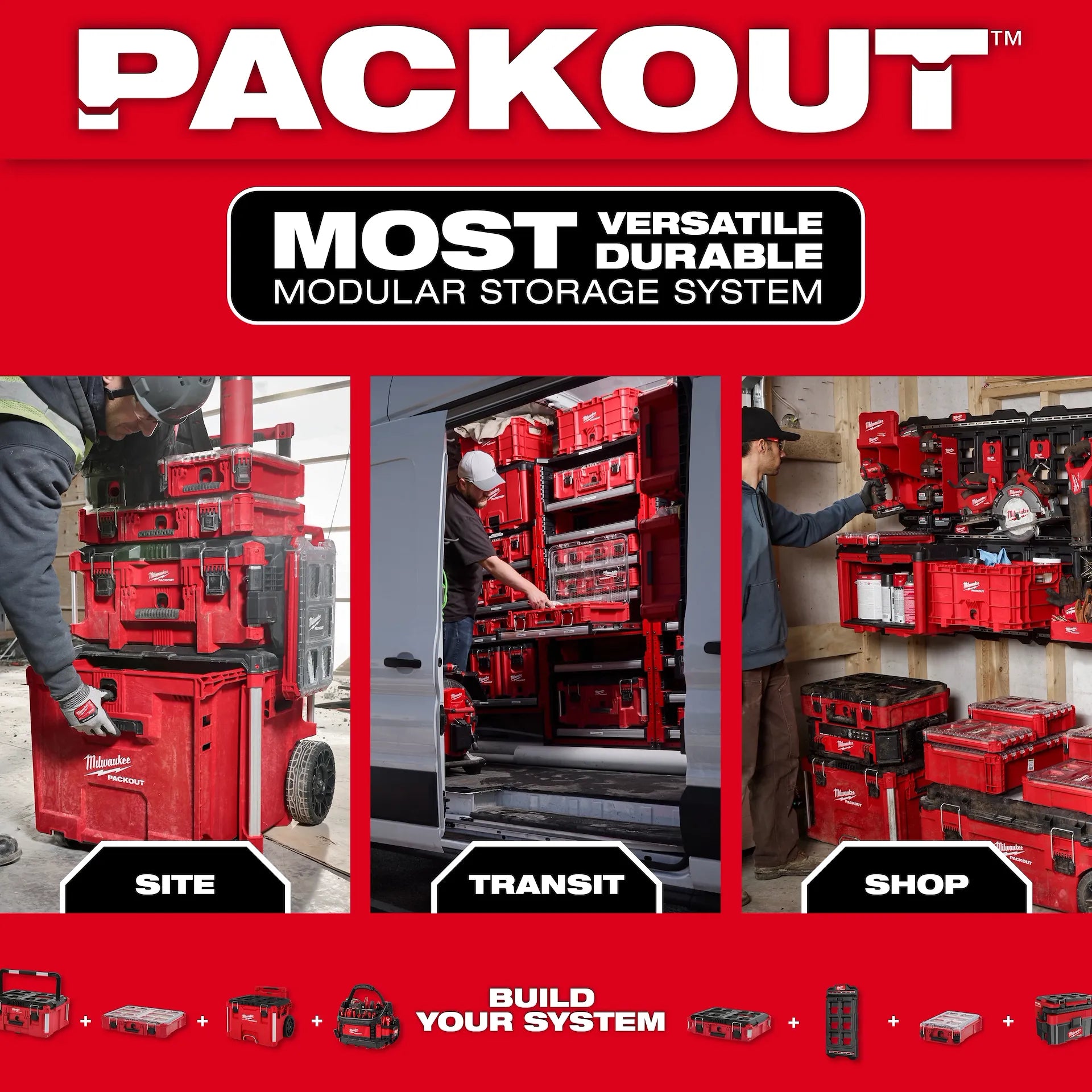 MILWAUKEE 48-22-8438 PACKOUT™ Low-Profile Crate