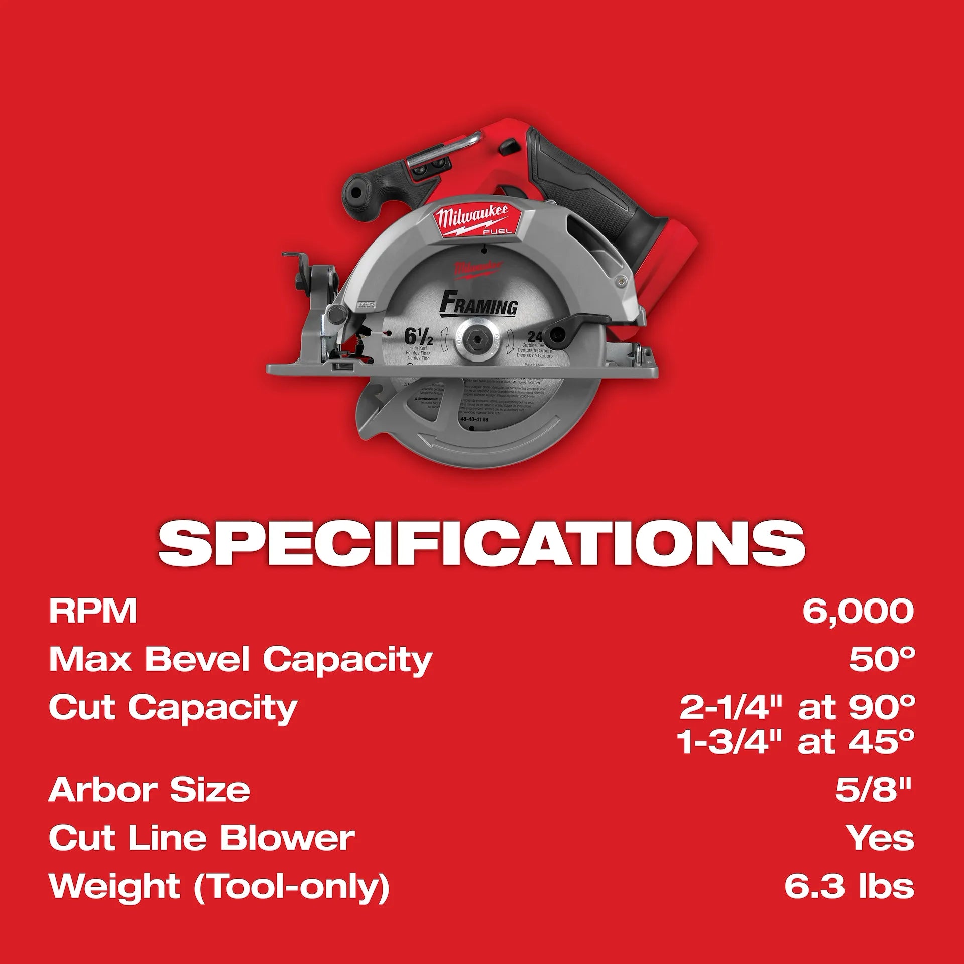 MILWAUKEE 2833-20 M18 FUEL™ 6-1/2