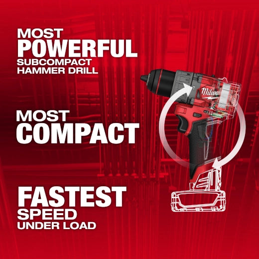 MILWAUKEE 3404-22 M12 FUEL HAMMER DRILL KIT