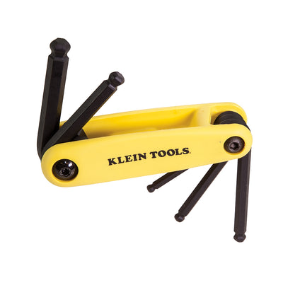 KLEIN 70571 Grip-It® Ball End Hex Set, 5-Key, SAE Sizes