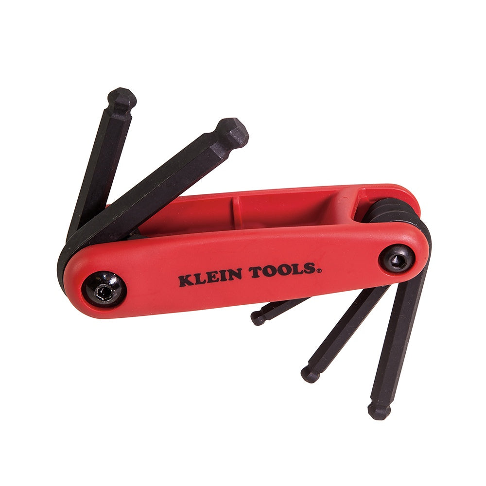 KLEIN 70572 Grip-It® Ball End Hex Set, 5-Key, Metric Sizes