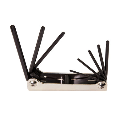 KLEIN 70586 Folding TORX® Key Set, 8-Key, SAE Sizes