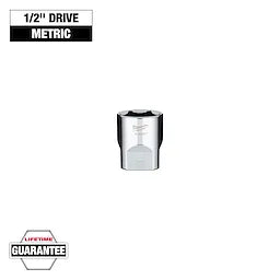 MILWAUKEE 45-34-2027 1/2" Drive Metric 6-Point 27mm Socket with FOUR FLAT™ Sides