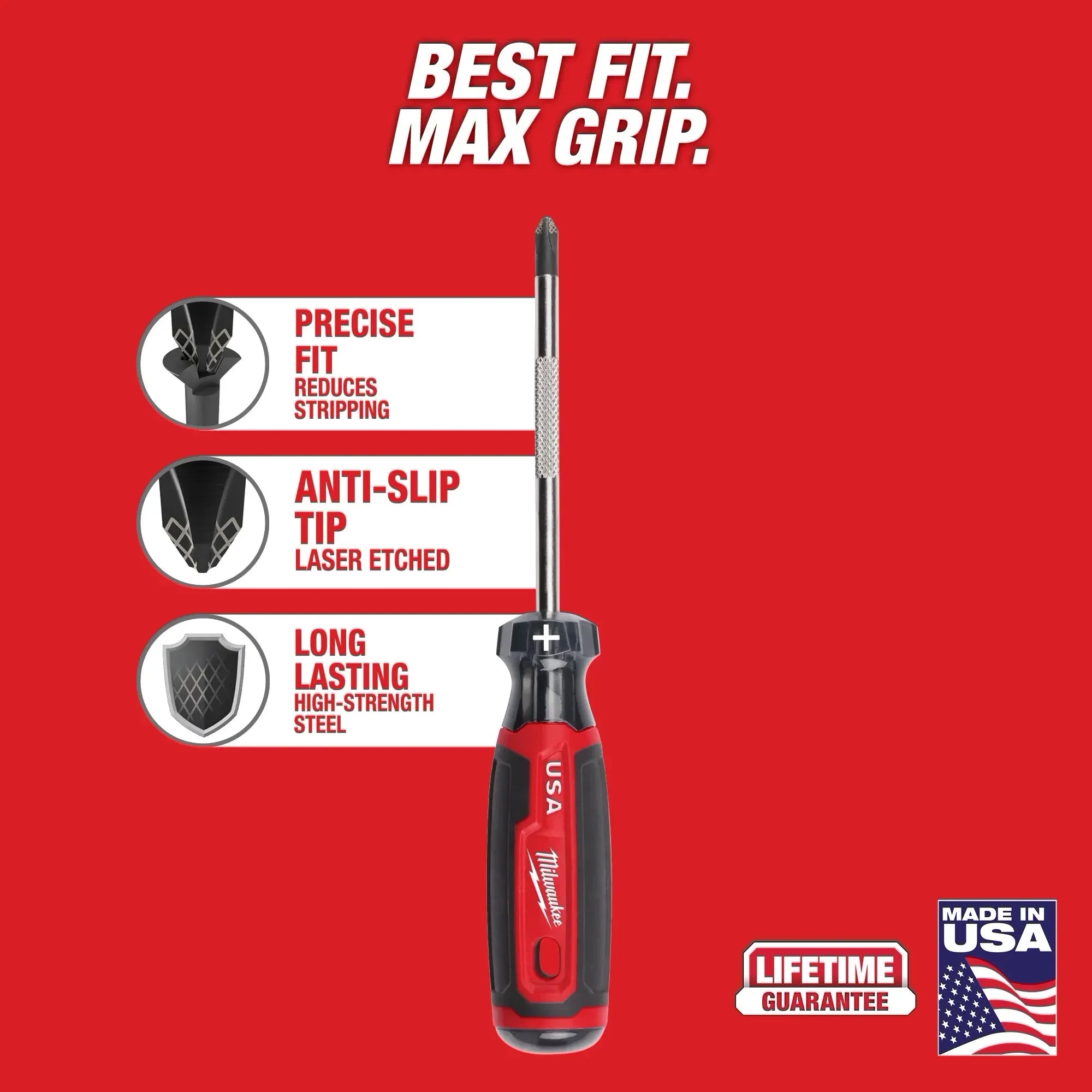 MILWAUKEE MT200-6 6PC Cushion Grip Screwdriver Set (USA)