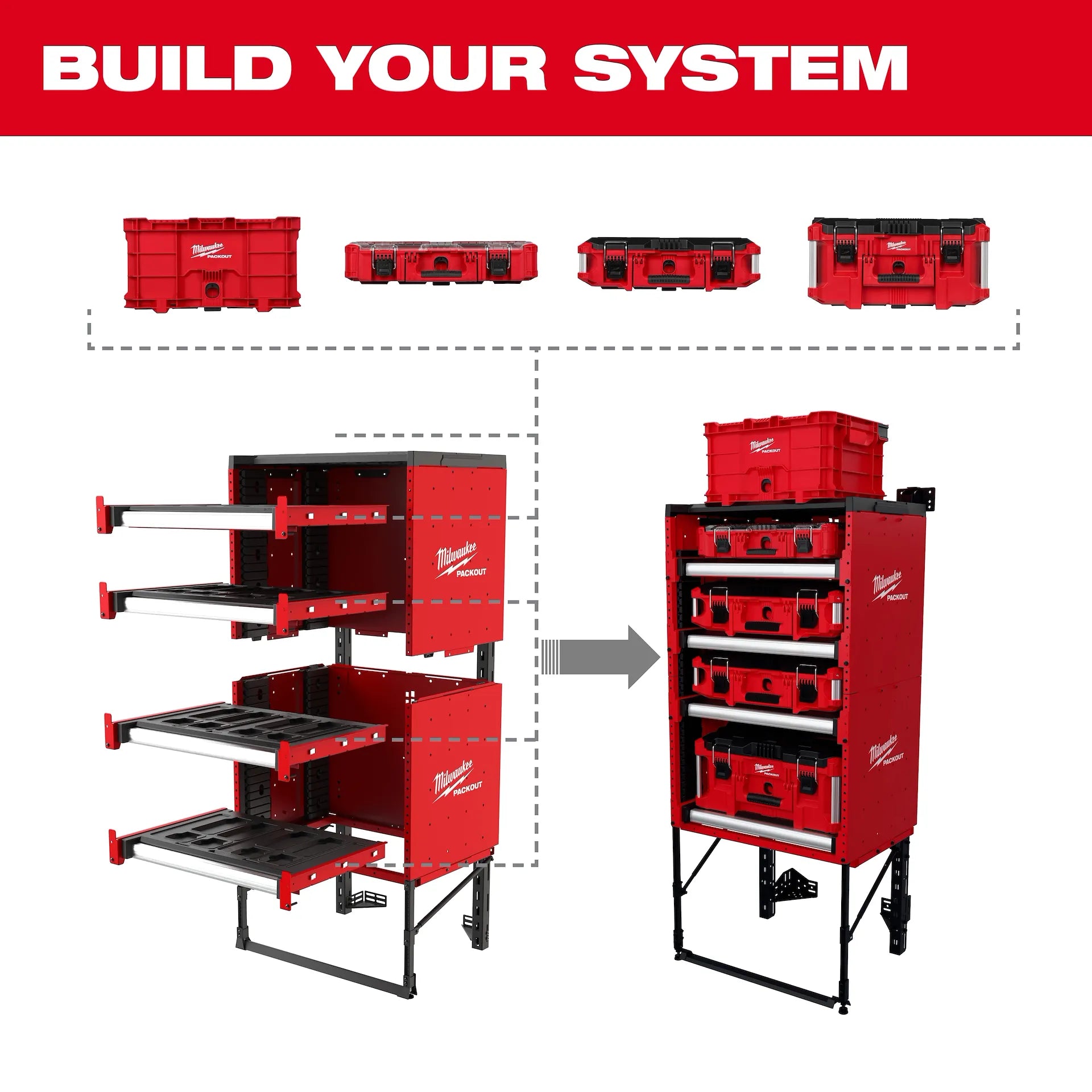 MILWAUKEE 48-21-8070 PACKOUT™ Rack Kit