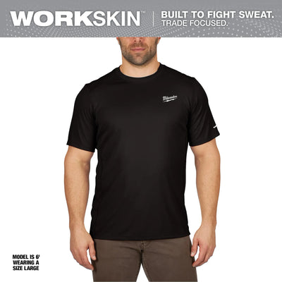 MILWAUKEE 414B WORKSKIN™ Lightweight Performance Shirt - Short Sleeve - BLACK