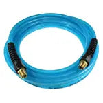 Coilhose PFE60504T Flexeel Air Hose – 3/8" x 50 ft, Transparent Blue, Reusable Strain Relief Fittings
