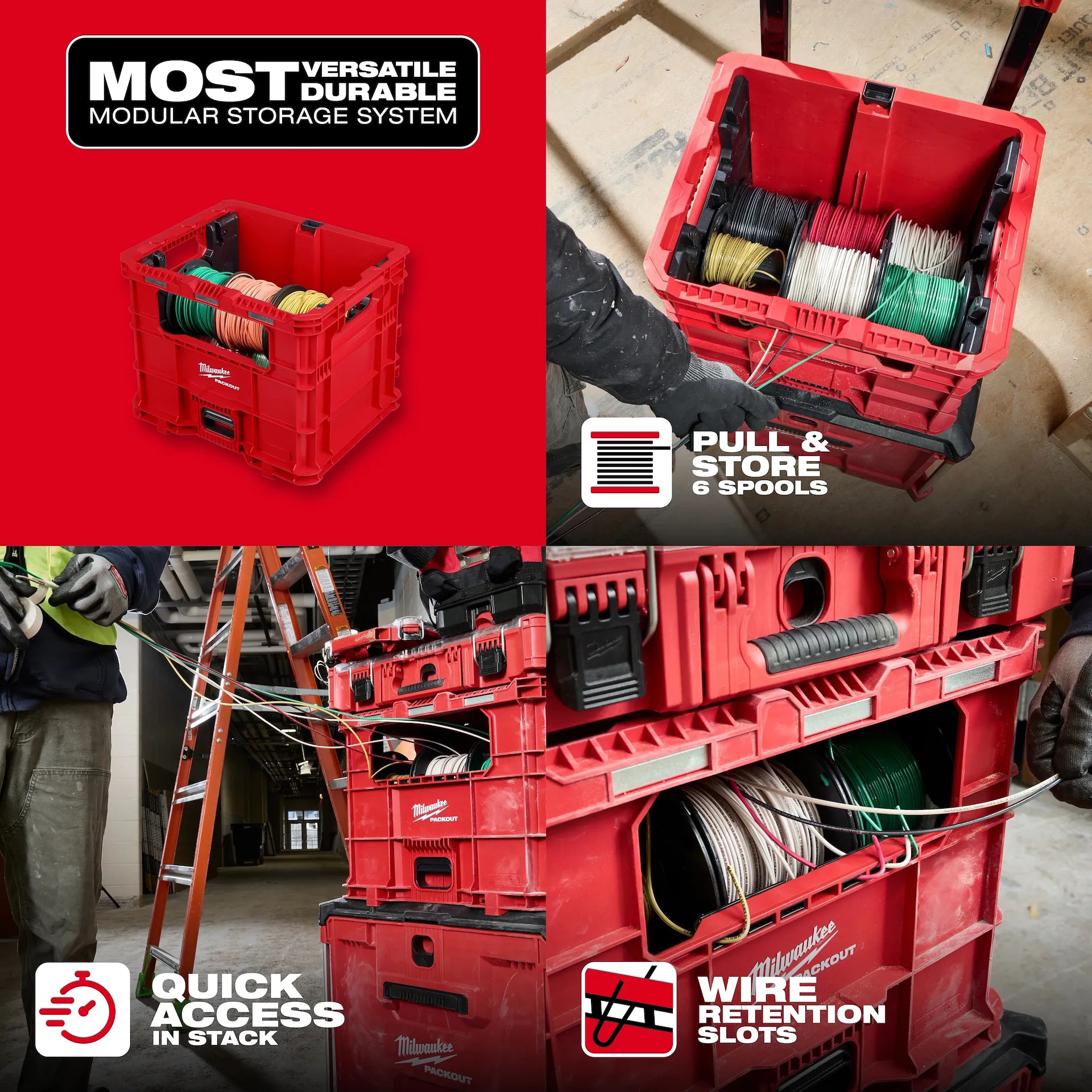 MILWAUKEE 48-22-8043 PACKOUT™ Wire Pulling XL Crate