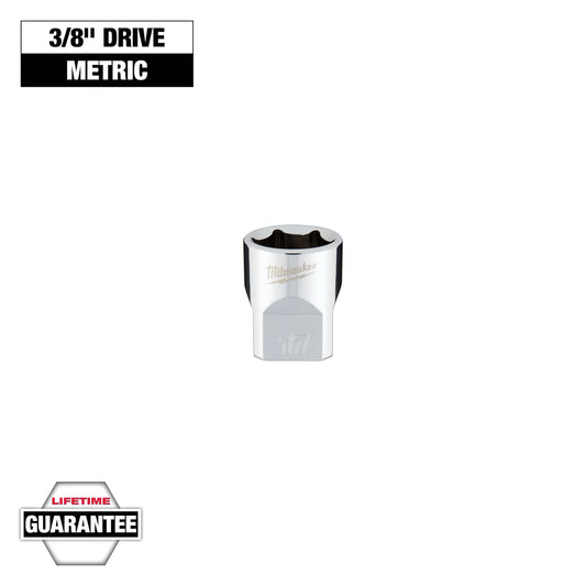 MILWAUKEE 45-34-9087 3/8" Drive 17mm Metric Socket with FOUR FLAT™ Sides