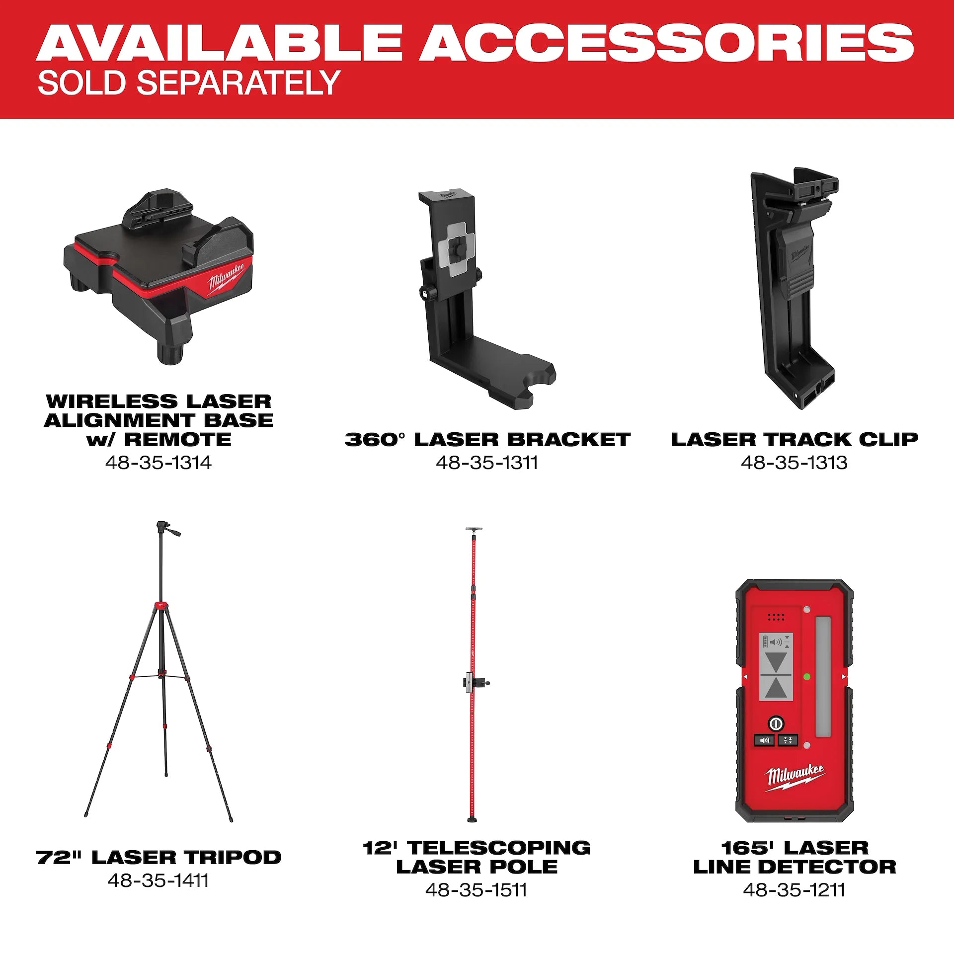 MILWAUKEE 3642-21 M12™ Green 360° 3-Plane Laser w/Automatic Alignment & Receiver