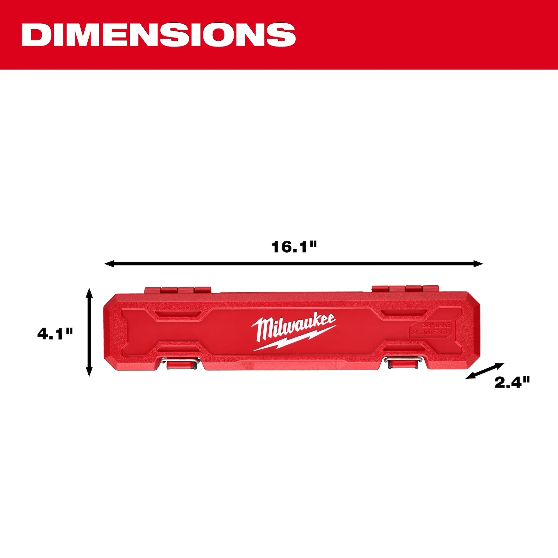 MILWAUKEE 48-22-9202 3/8” Drive Click Torque Wrench (20-100 ft·lbf)