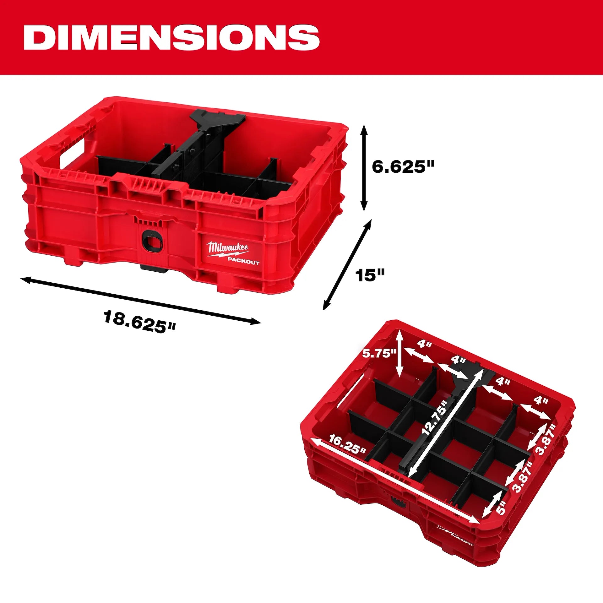 MILWAUKEE 48-22-8437 PACKOUT™ Compact Crate