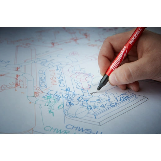 MILWAUKEE 48-22-3164 4PK INKZALL™ Black Ultra Fine Point Pen