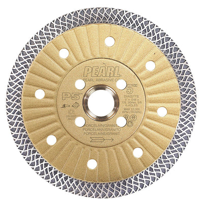 PEARL DIA05TTS P5™ Thin Mesh Turbo Blade 5″ 5/8″-20mm-7/8″ 4 Hole Arbor