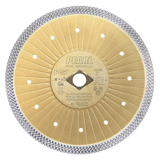 PEARL DIA07TTS P5™ Thin Mesh Turbo Blade 7″ 5/8″-DKO-7/8″ Arbor