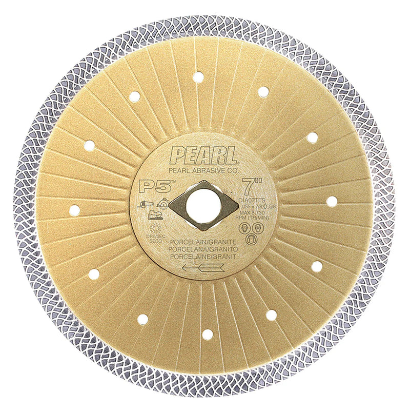 PEARL DIA07TTS P5™ Thin Mesh Turbo Blade 7″ 5/8″-DKO-7/8″ Arbor