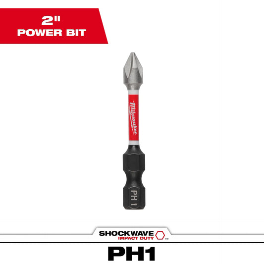 MILWAUKEE 48-32-4461 SHOCKWAVE™ Impact Duty 2" Phillips #1 Power Bit