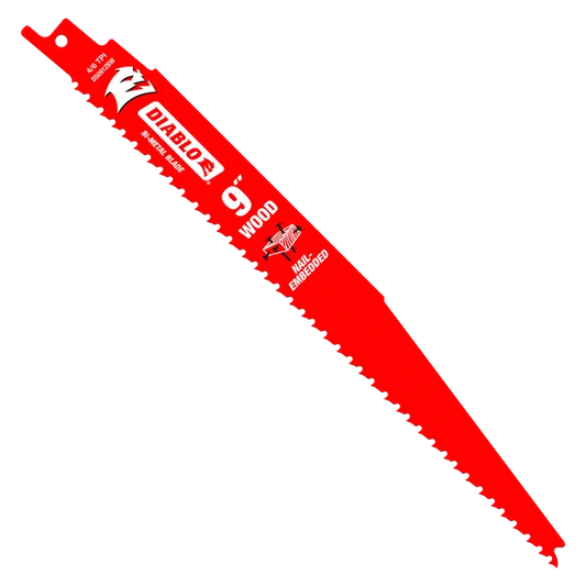 DIABLO DS0912BW25 9" 4/6TPI Bi-Metal Reciprocating Saw Blade for Nail-Embedded Wood (25-pk)