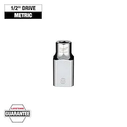 MILWAUKEE 45-34-2008 1/2" Drive Metric 6-Point 8mm Socket with FOUR FLAT™ Sides