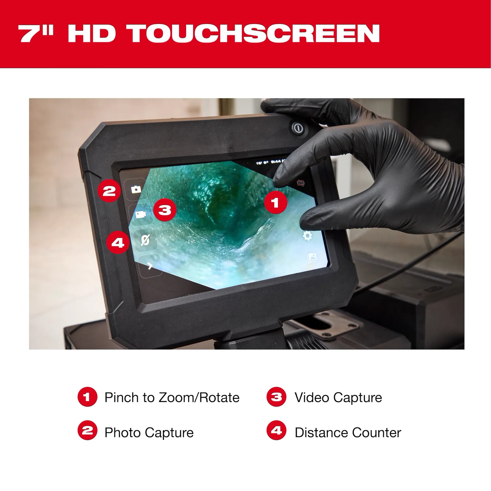 MILWAUKEE 3154-20 M12™ 75' Drain Camera w/ PACKOUT™ Compatibility