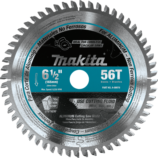 MAKITA A-99976 6‑1/2" 56T Carbide‑Tipped Cordless Plunge Saw Blade