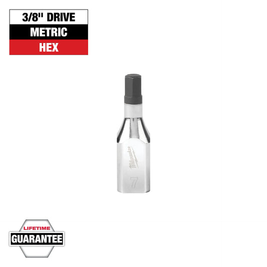 MILWAUKEE 45-34-1053 3/8" Drive 7mm Hex Bit Socket