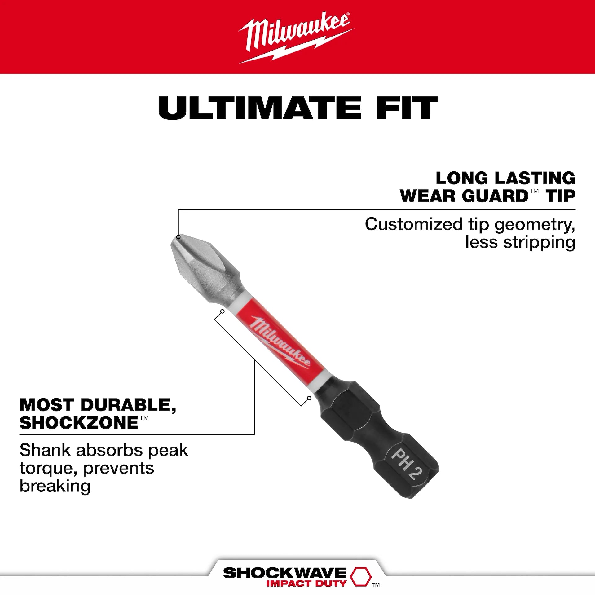 MILWAUKEE 48-32-4010 54PC SHOCKWAVE™ Impact Duty Driver Bit Set