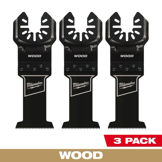 MILWAUKEE 49-25-1103 OPEN-LOK™ 1-3/8" HCS Wood Multi-Tool Blades (3 PK)