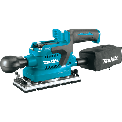 MAKITA XOB03Z 18V LXT® Lithium‑Ion Brushless Cordless 1/3 Sheet Finishing Sander, AWS® Capable, Tool Only