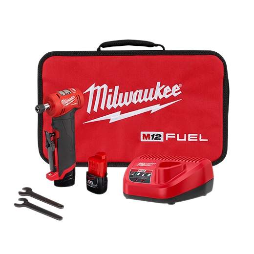 MILWAUKEE 2485-22 M12 FUEL™ 1/4" Right Angle Die Grinder 2 Battery Kit