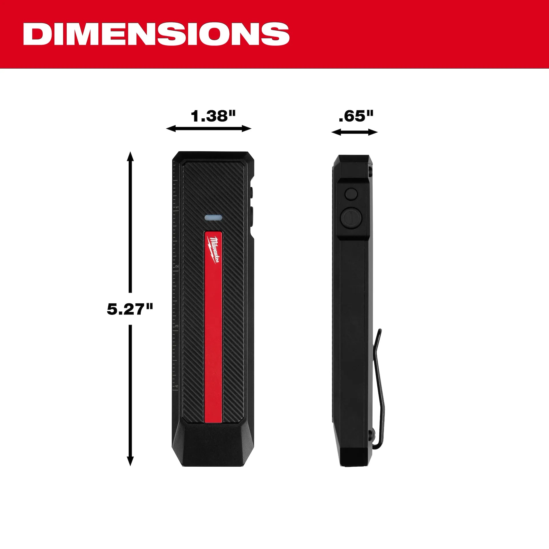 MILWAUKEE 2016R Milwaukee® Rechargeable Flat Flashlight w/ Green Laser