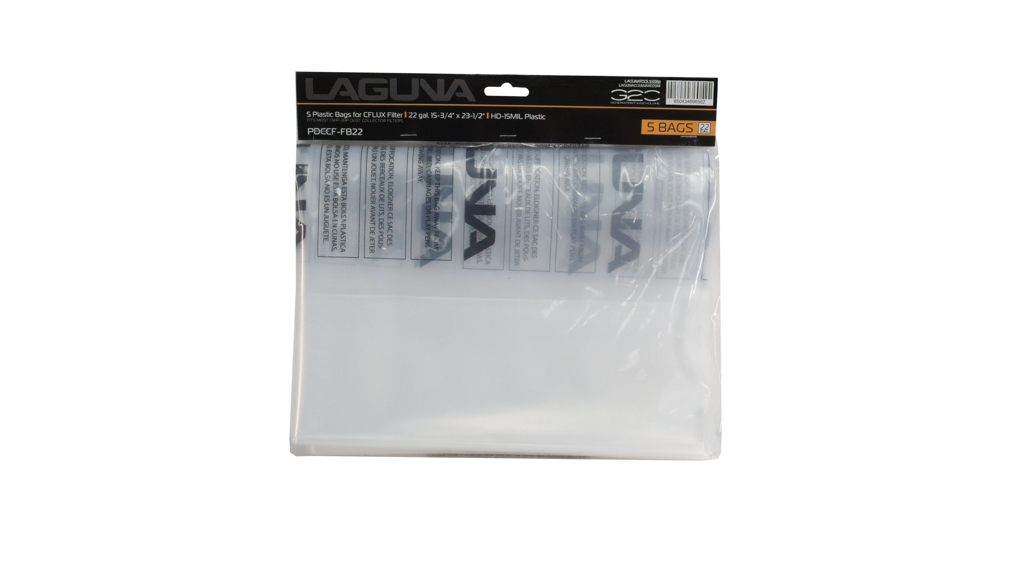 LAGUNA LAGPDCCF-FB22 5 PLASTIC BAGS FOR CFLUX FILTER