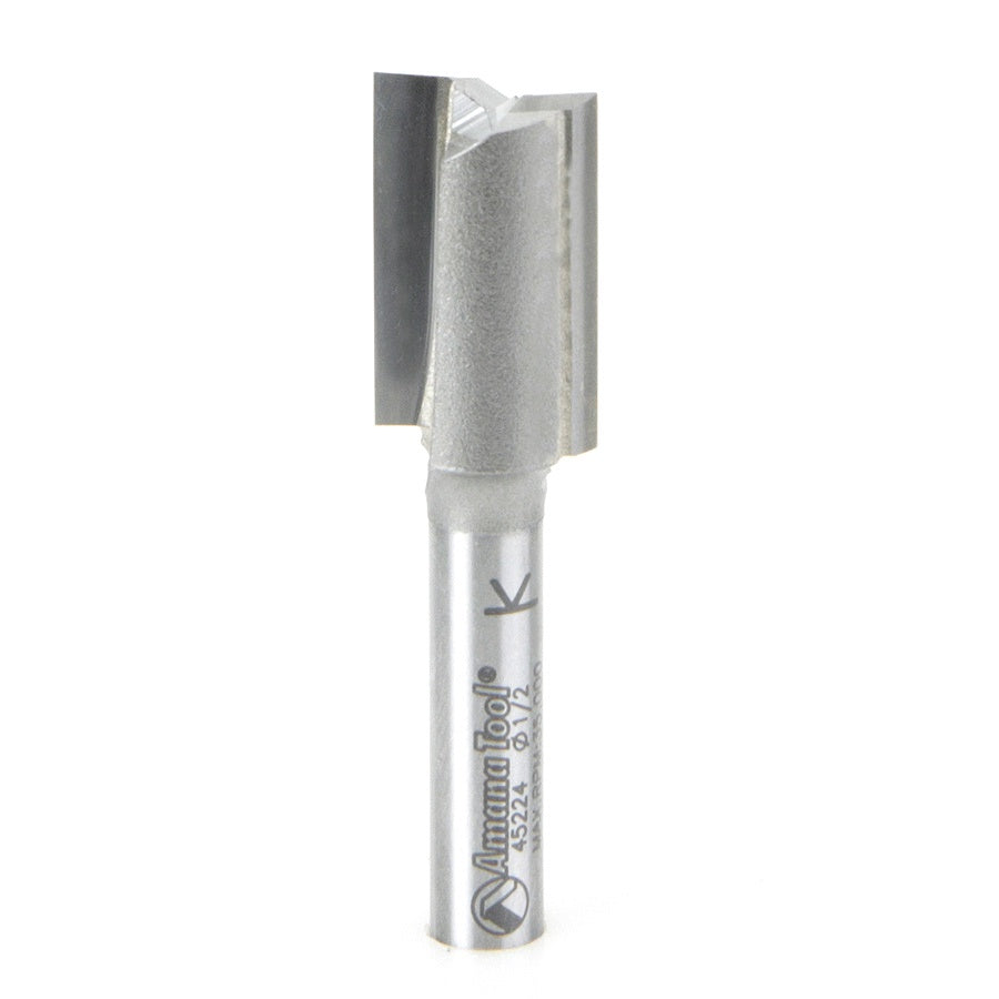 AMANA 45224 Carbide Tipped Straight Plunge High Production 1/2 Dia x 3/4 x 1/4 Inch Shank