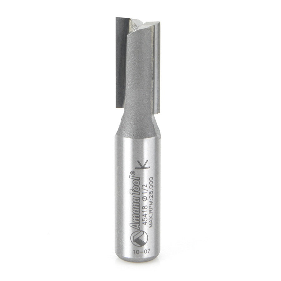 AMANA 45418 Carbide Tipped Straight Plunge 1/2 Dia x 1 Inch x 1/2 Shank
