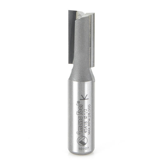 AMANA 45418 Carbide Tipped Straight Plunge 1/2 Dia x 1 Inch x 1/2 Shank