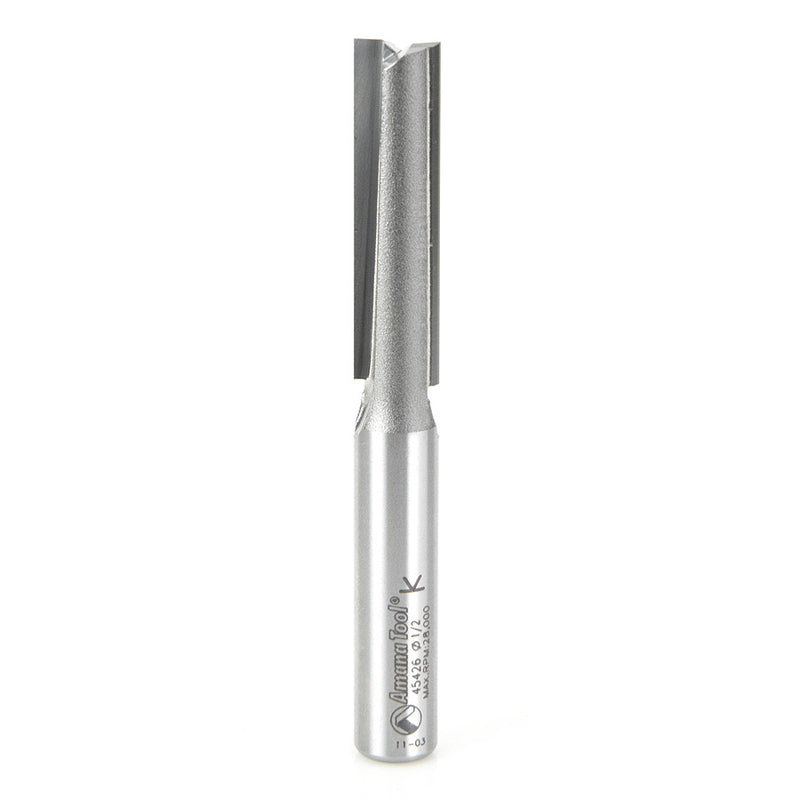 AMANA 45426 Carbide Tipped Straight Plunge 1/2 Dia x 2 Inch x 1/2 Shank