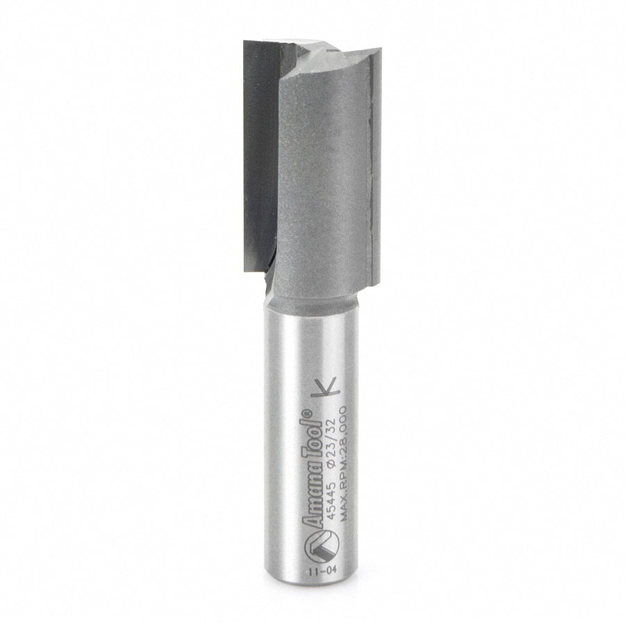 AMANA 45445 Carbide Tipped Undersized Plywood Dado Plunge 23/32 Dia x 1-1/4 x 1/2 Inch Shank for Plywood Thickness 3/4 minus 1/32