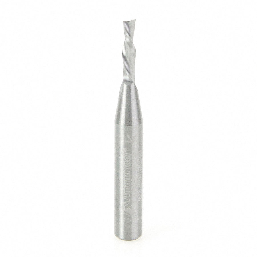 AMANA 46200 Solid Carbide Spiral Plunge 1/8 Dia x 1/2 x 1/4 Inch Shank x 2 Inch Long Down-Cut