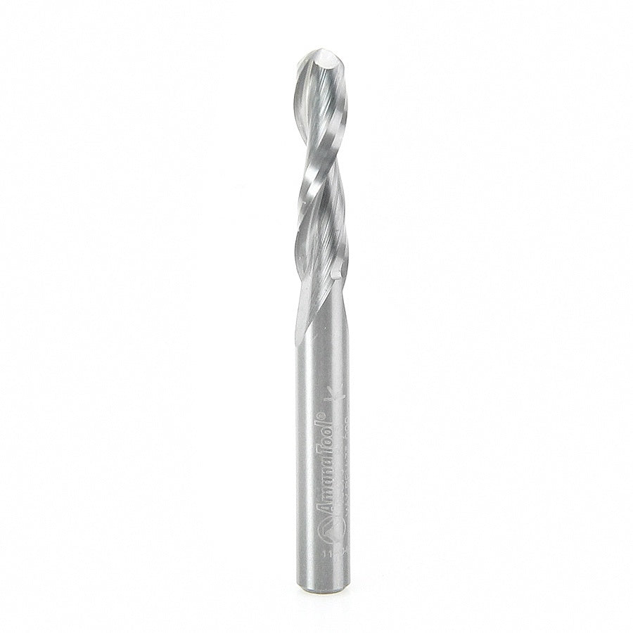 AMANA 46376 Solid Carbide Up-Cut Ball Nose Spiral 1/4 Dia x 1 Inch x 1/4 Shank Router Bit