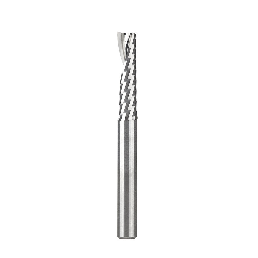 AMANA 51405 Solid Carbide CNC Spiral 'O' Flute, Plastic Cutting 1/4 Dia x 1 Inch x 1/4 Shank Up-Cut Router Bit