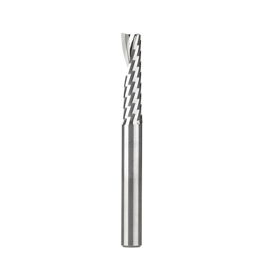 AMANA 51405 Solid Carbide CNC Spiral 'O' Flute, Plastic Cutting 1/4 Dia x 1 Inch x 1/4 Shank Up-Cut Router Bit