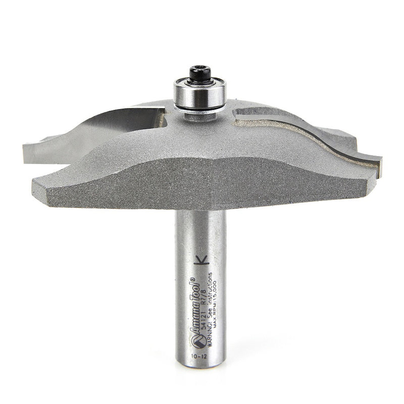 AMANA 54121 Carbide Tipped Ogee Raised Panel 7/8 Radius x 3-3/8 Dia x 9/16 x 1/2 Inch Shank