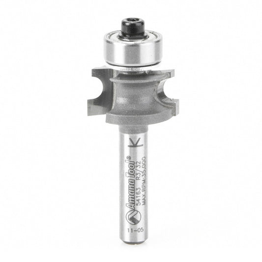 AMANA 54163 Carbide Tipped Corner Bead 3/32 Radius x49/64 Dia x 25/64 x 1/4 Inch Shank
