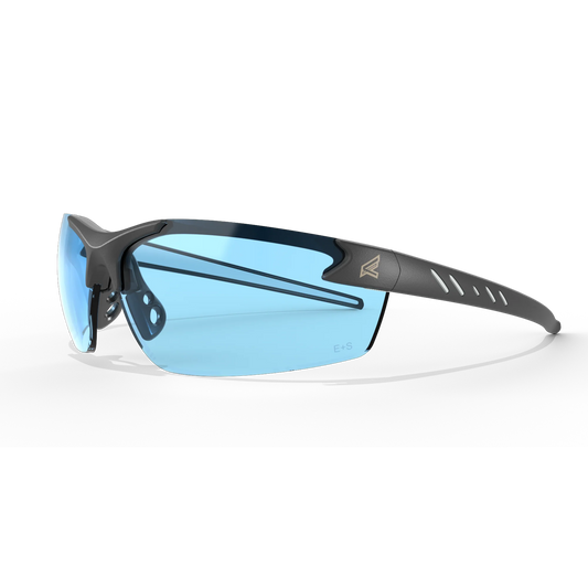 EDGE EYEWEAR DZ113-G2 ZORGE G2 - BLACK FRAME/LIGHT BLUE LENSES