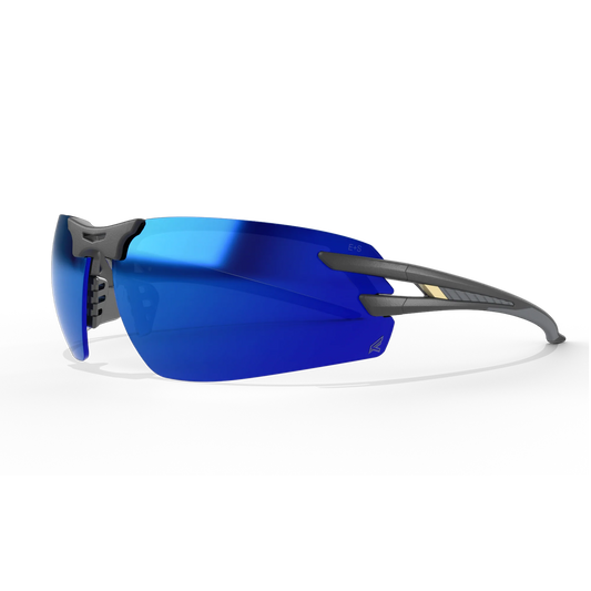 EDGE EYEWEAR SL118 SALITA - BLACK FRAME/AQUA PRECISION BLUE MIRROR LENSES